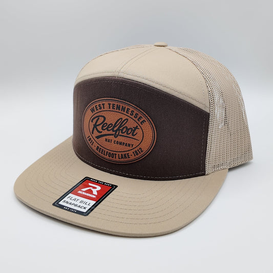Reelfoot Pebble Leather Patch 168-Style Trucker Hat