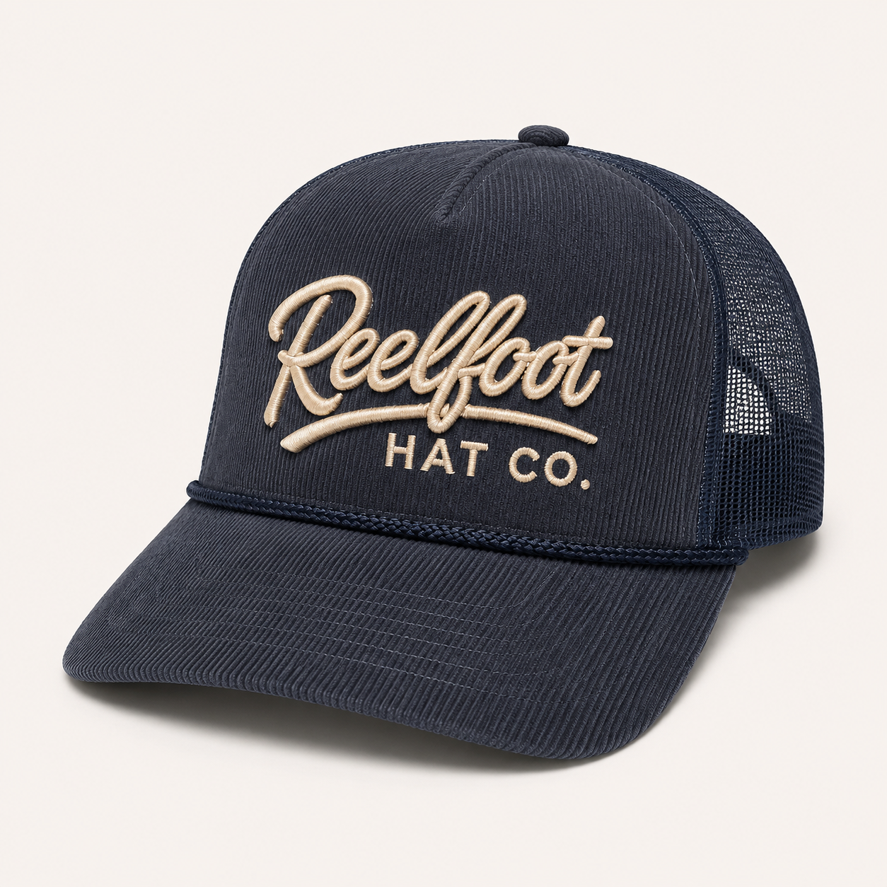 RHC NAVY CORDUROY 3D ROPE HAT