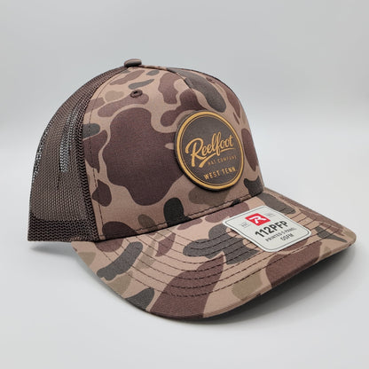 Reelfoot Leather Logo Patch Trucker Hat product photo 4