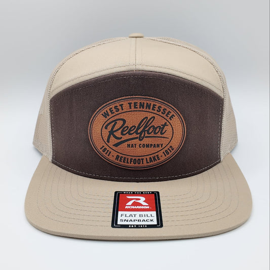 Reelfoot Pebble Leather Patch 168-Style Trucker Hat