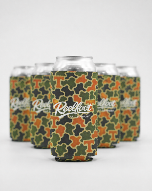 Reelfoot Tennessee Camo 12 oz Slim Can Koozie