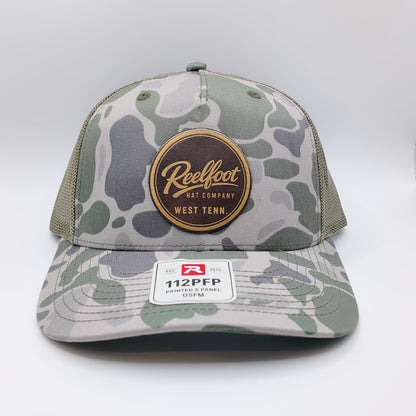 Reelfoot Leather Logo Patch Trucker Hat