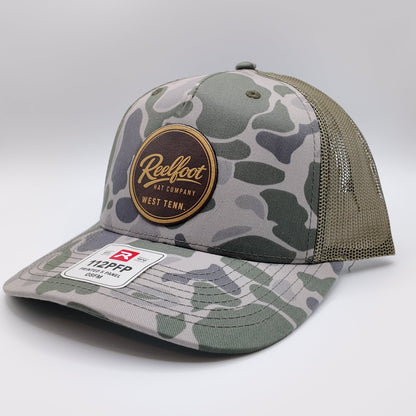 Reelfoot Leather Logo Patch Trucker Hat