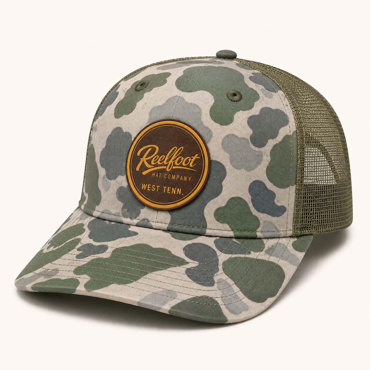 Reelfoot Hat Co Leather Logo Patch