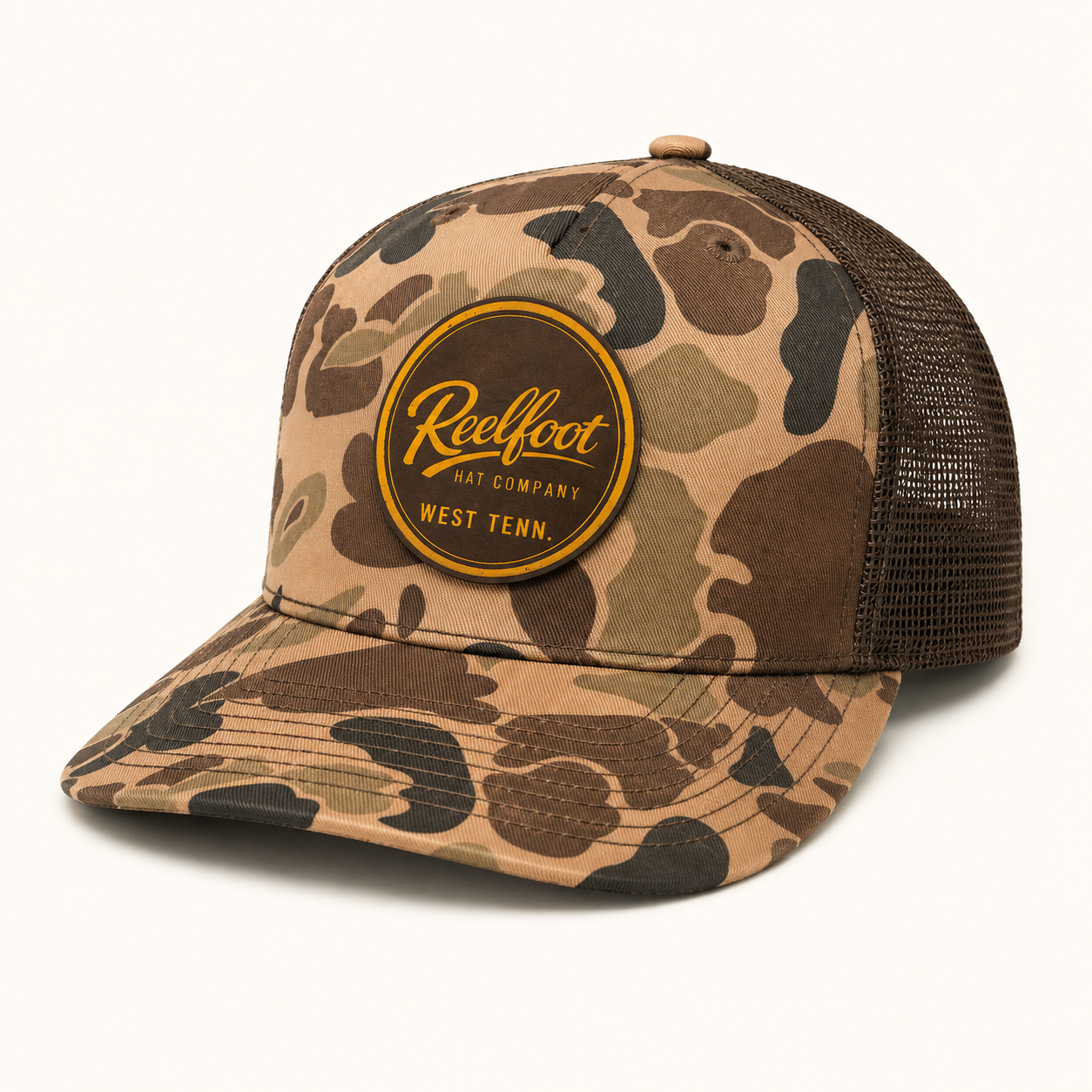 Reelfoot Hat Co Leather Logo Patch