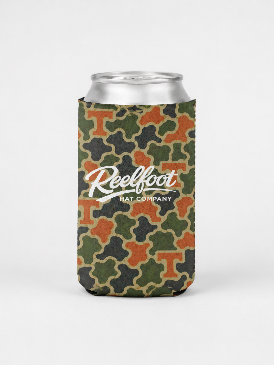 Reelfoot Tennessee Camo 12 oz Slim Can Koozie
